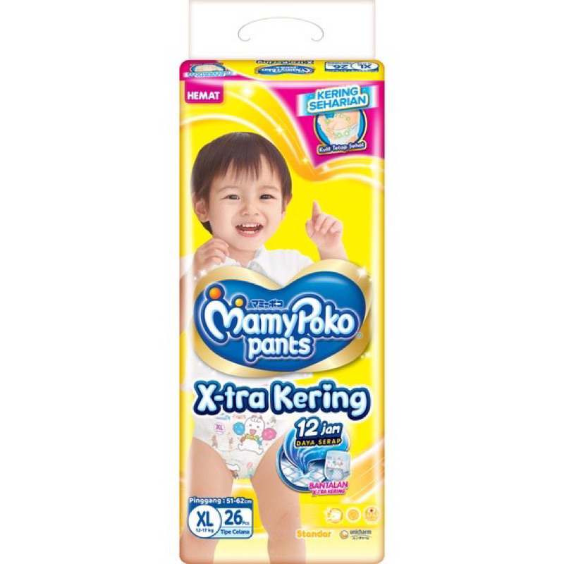 pampers mamypoko ukuran XL