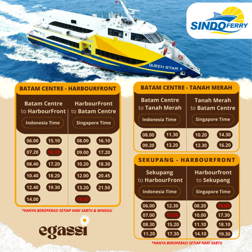 Tiket Ferry SINDO - SINGAPORE - ALL IN