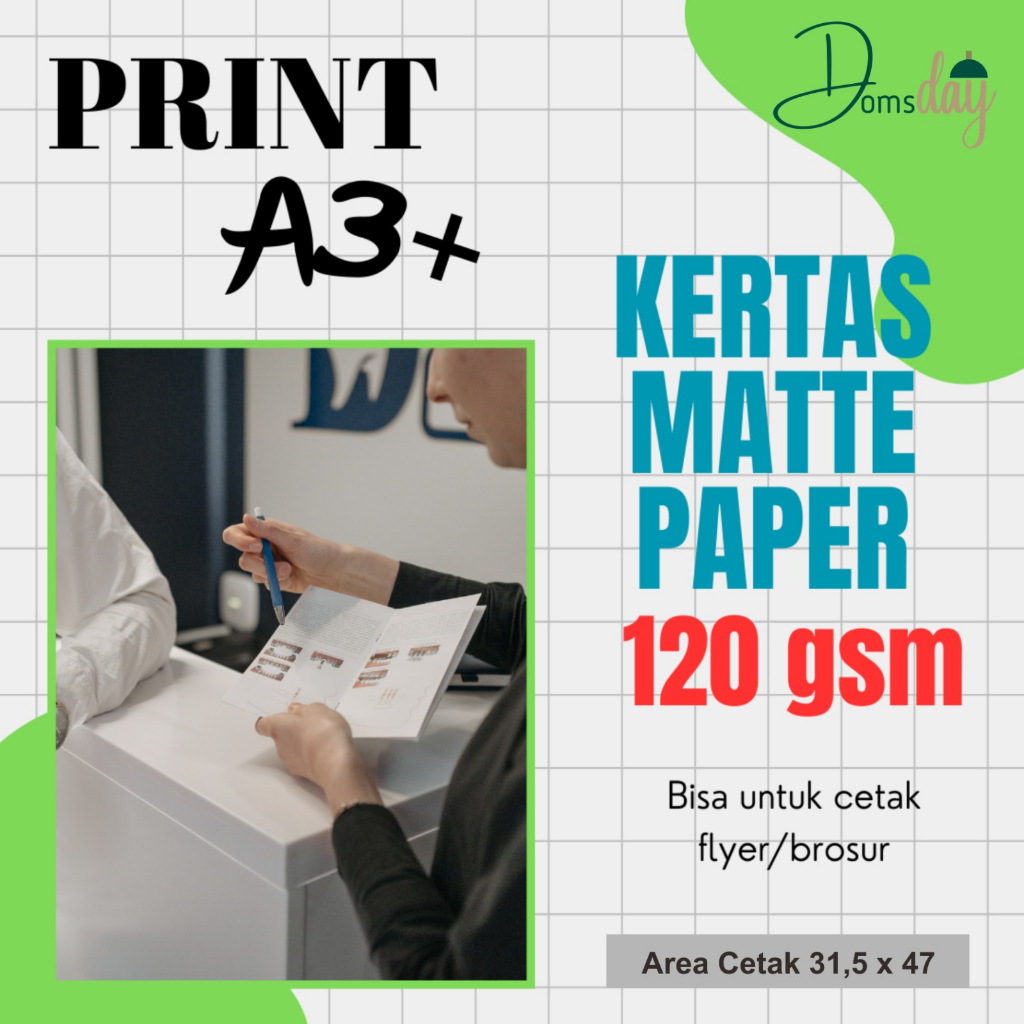 

[MURAH] PRINT MATTE PAPER 120 GSM A3+ | CETAK 1 SISI DAN 2 SISI + LAMINASI