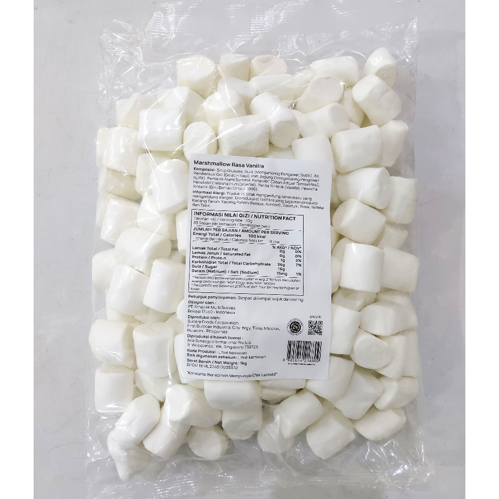 

Corniche MEGA Marshmallow Snow White 1 Kg