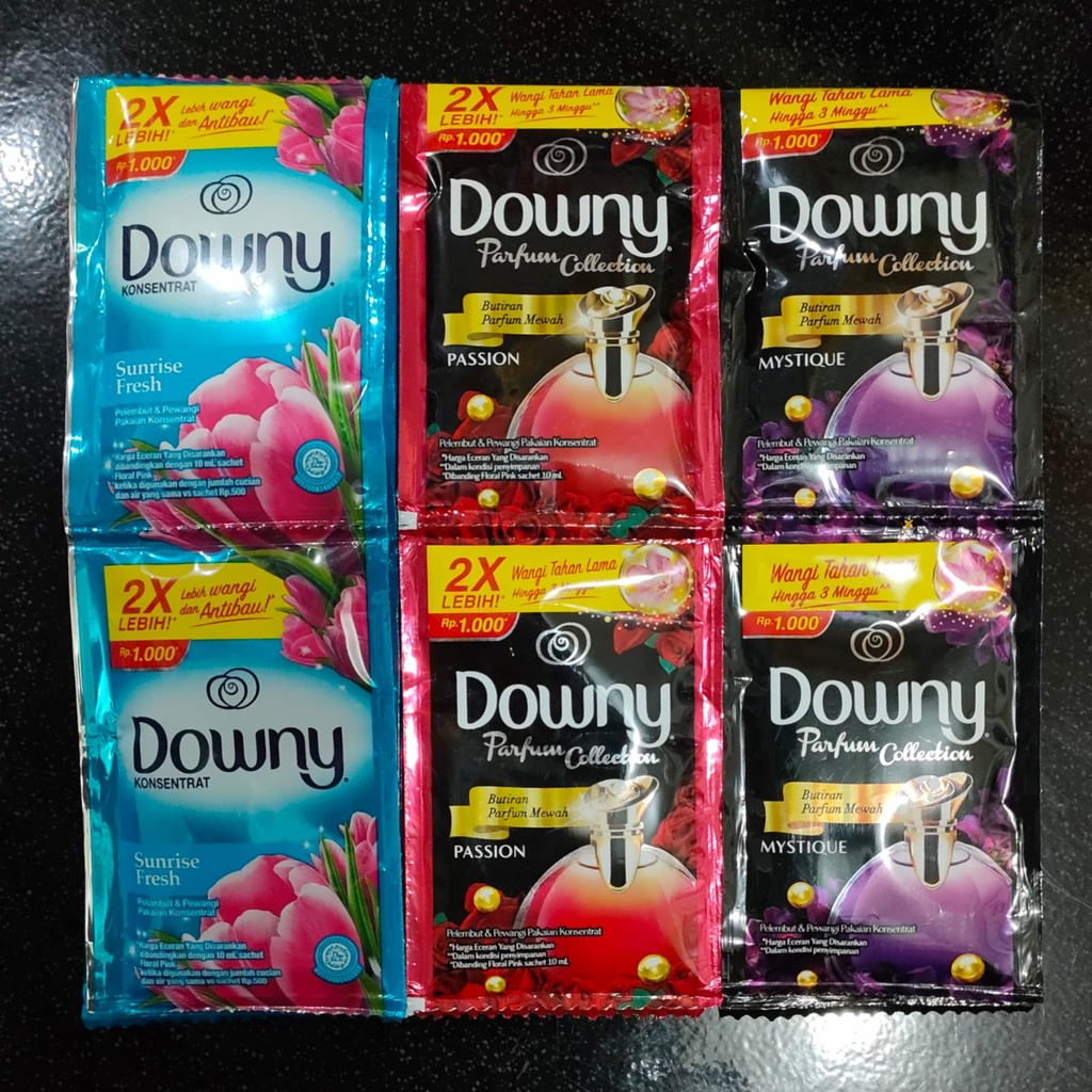 Downy Pelembut dan Pewangi Pakaian Konsentrat - Sachet 12x 18ml (BESAR)