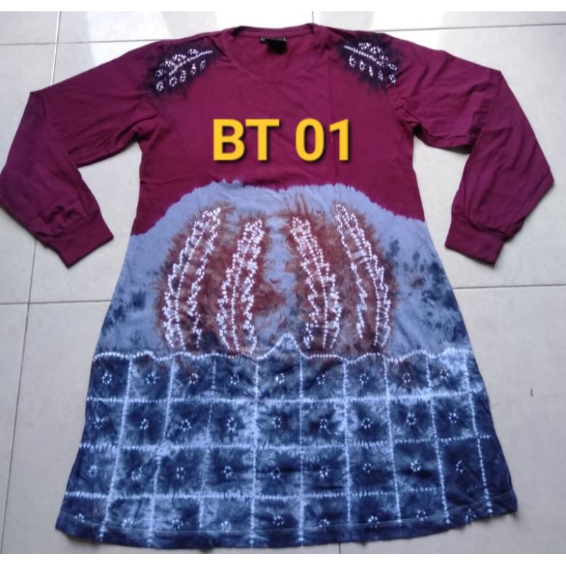 KAOS TUNIK SASIRANGAN,BAJU ATASAN WANITA MUSLIMAH LENGAN PANJANG,KAOS SENAM OLAHRAGA,JOGGING JALAN S