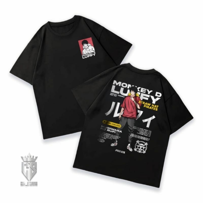 baju kaos distro anime one piece Luffy Zoro Sanji  premium tshirt pria dan wanita atasan Unisex dewa