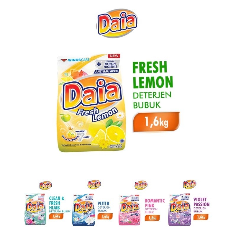 Daia softener 1,6kg || detergent bubuk daia softener 1,6kg