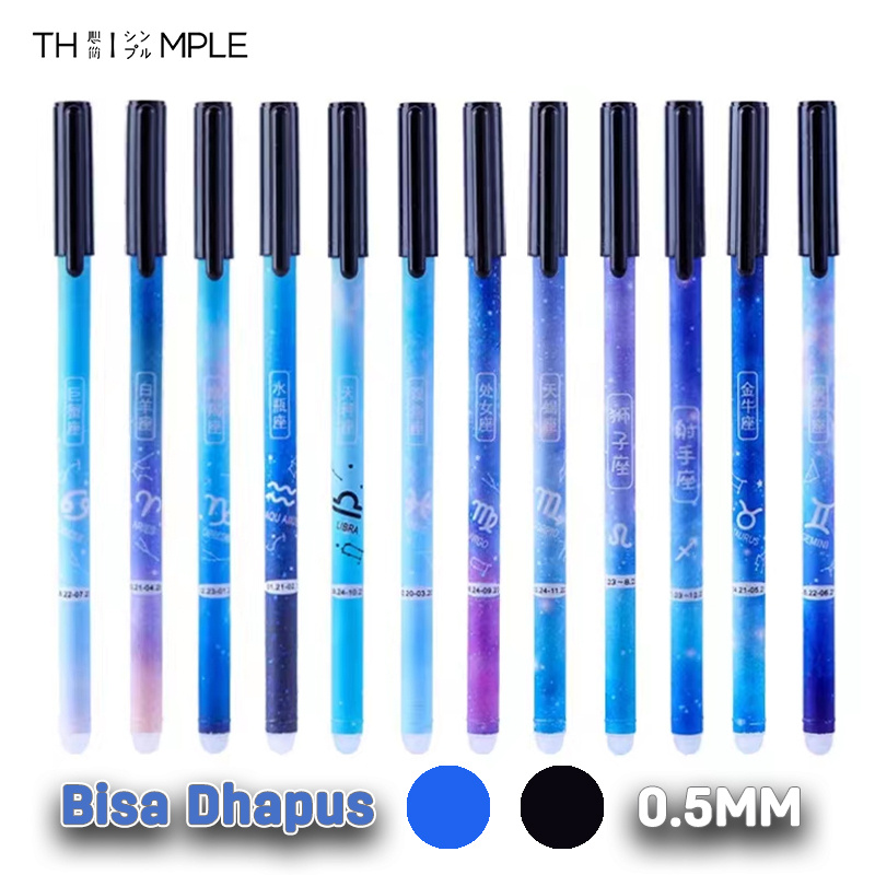 

Erasable Gel Pen Pulpen 0.5mm Hitam /Biru Pena bisa dihapus Pulpen/Eraser gelpen/Pulpen-THIMPLE