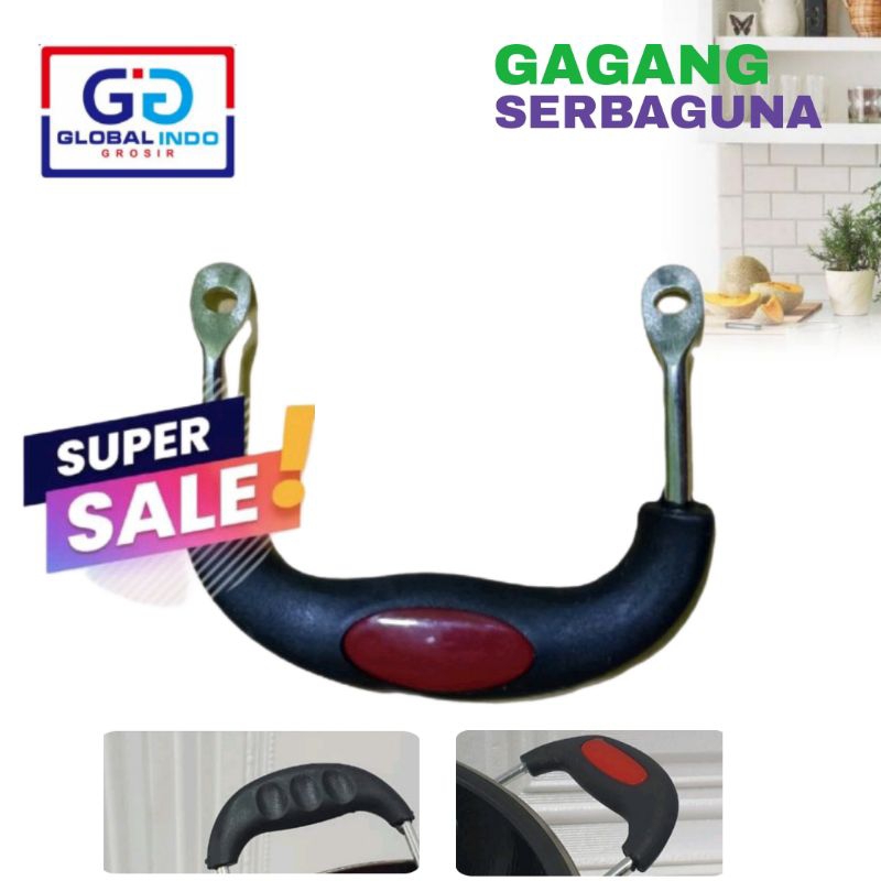 [ORI]Gagang wajan enamel + baut/Gagang wajan siap pasang/Pegangan gagang anti panas