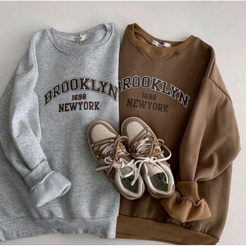 AYA-010 Hoodie Brooklyn 1698 Newyork Sweater Couple Wanita/Pria Oversize