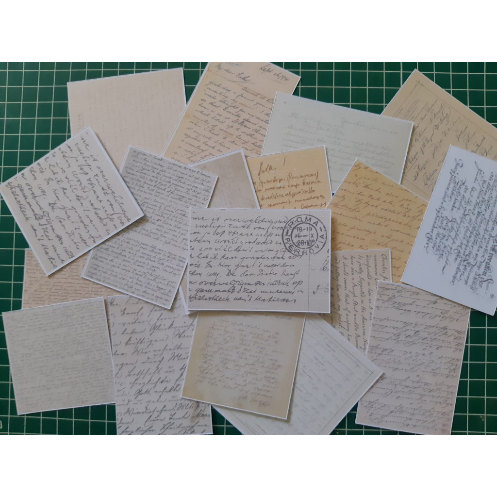 

18 pcs Deco Paper : Handwriting Vintage Paper for Journal Journaling