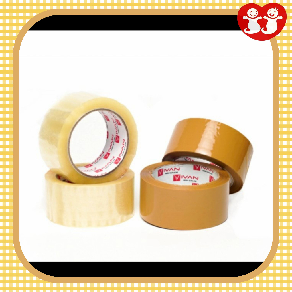 

Lakban 100yard full / 45mm x 100 yard full / lakban bening coklat