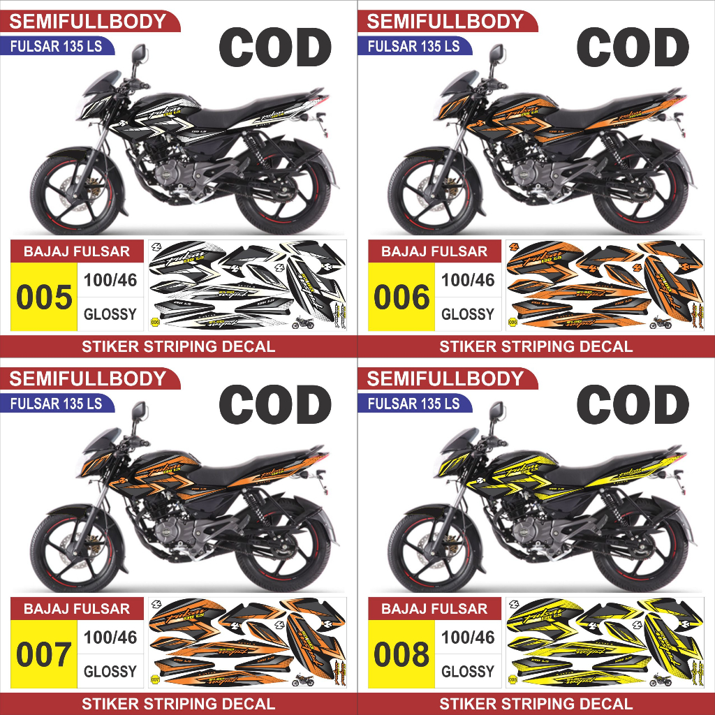 COD/Stiker bajaj striping fulsar Decal kawasaki bajaj pulsar