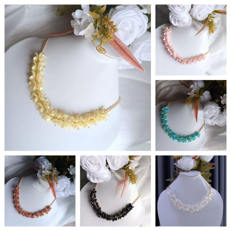 fashion hijab kalung clover kekinian