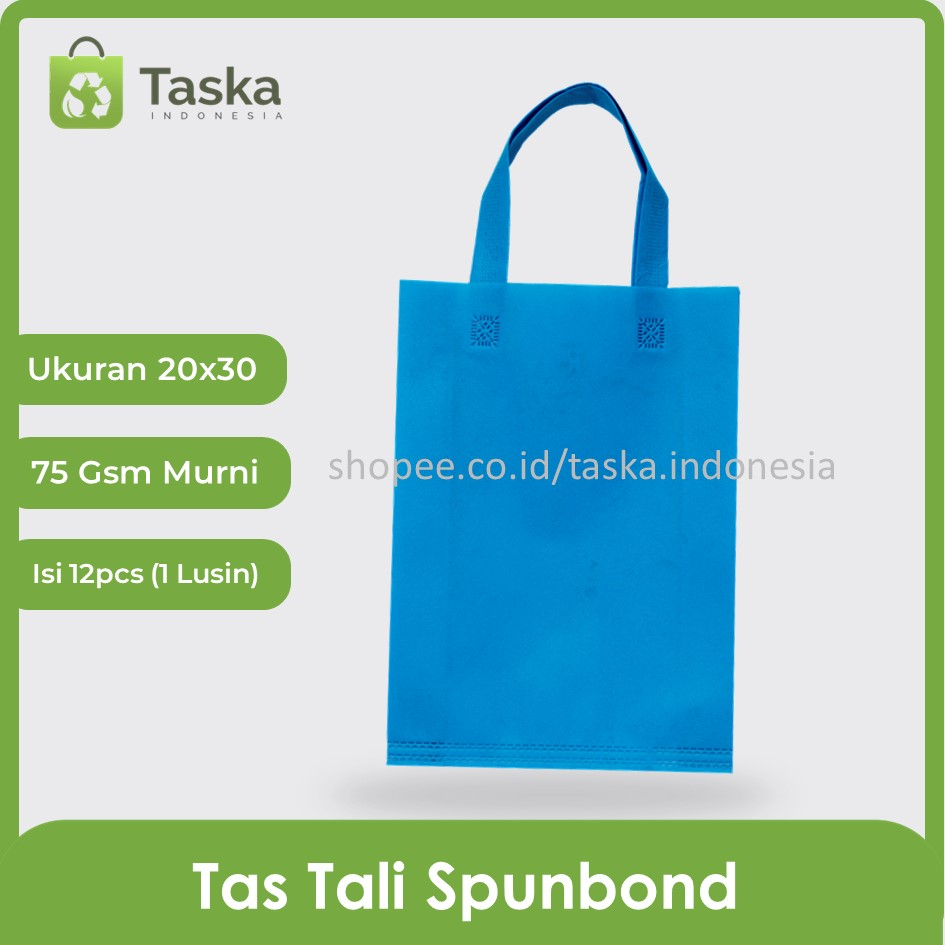 

TAS SPUNBOND HANDLE 20x30 LUSINAN WARNA BIRU POCARI / Tas Belanja Murah / Kantong Belanja