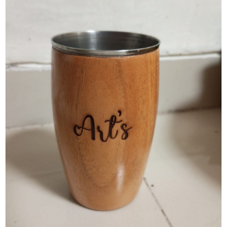 Mug Kayu mix Stainless Anti Panas gelas Kayu