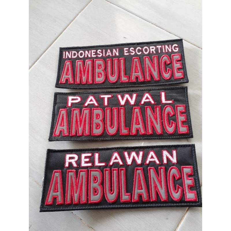 Logo bordir punggung relawan patwal