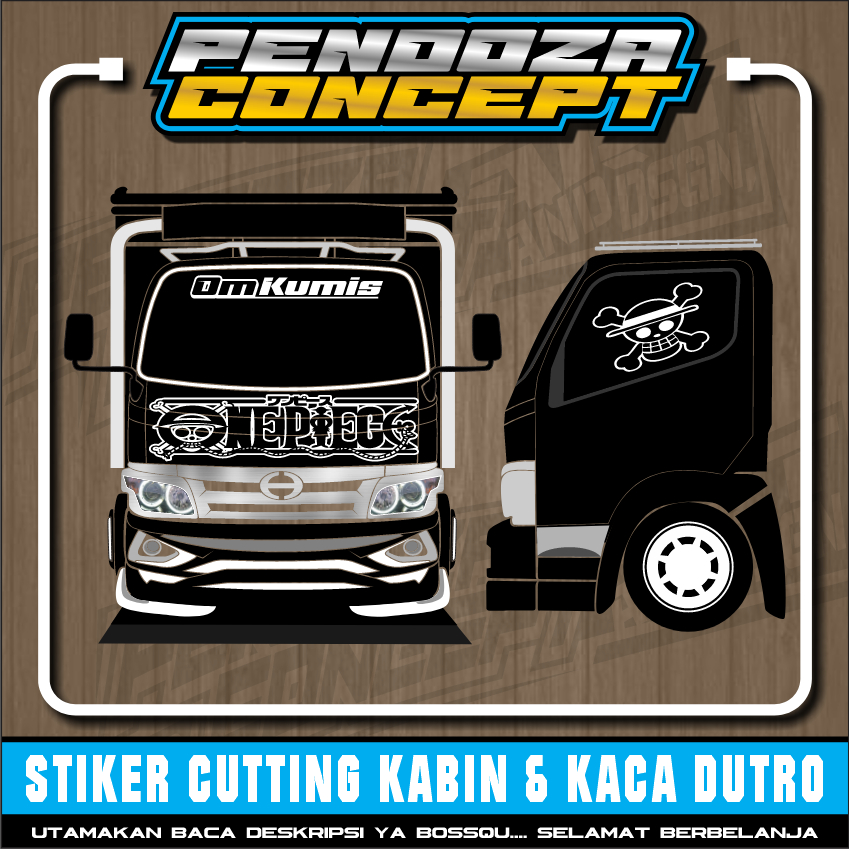 STIKER TRUK HYNO DUTRO STICKER CUTTING KABIN STIKER KACA DUTRO ONE PIECE