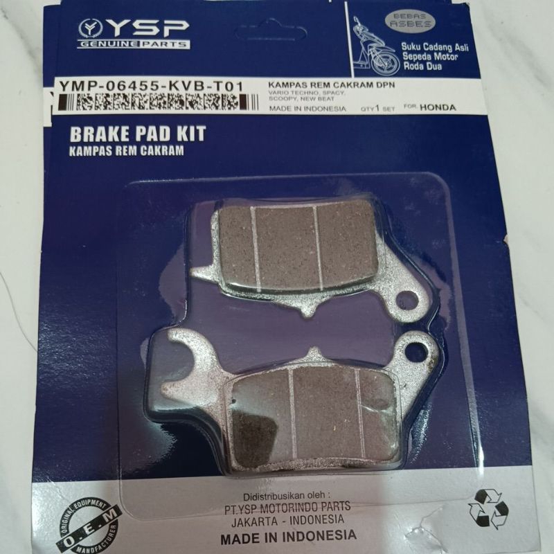 Kampas rem depan vario beat merek YSP