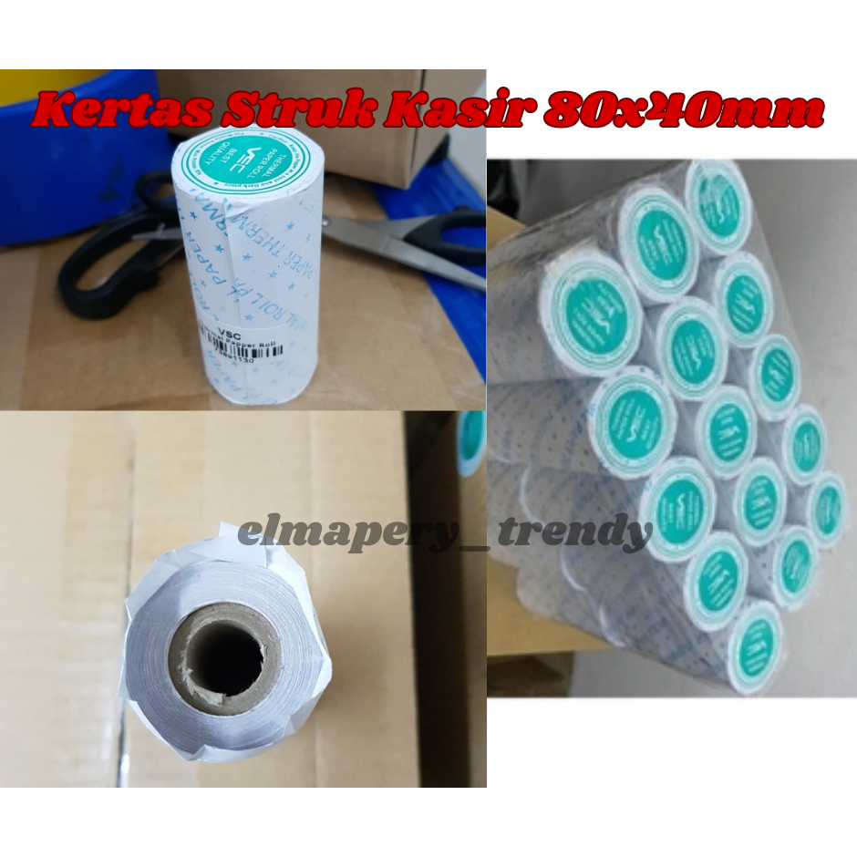 

TERMURAH KERTAS STRUK KASIR 80X40MM VSC U/ THERMAL ⏮