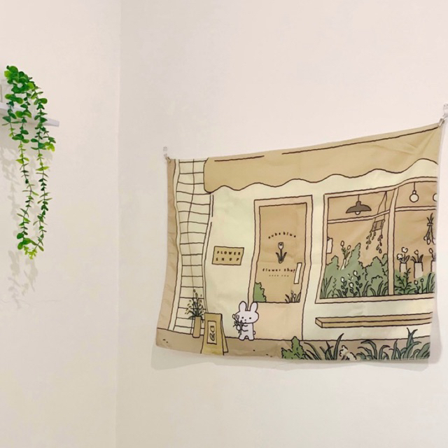 Wall Decor Tapestry Hiasan Dinding Kain Gambar Korean Background