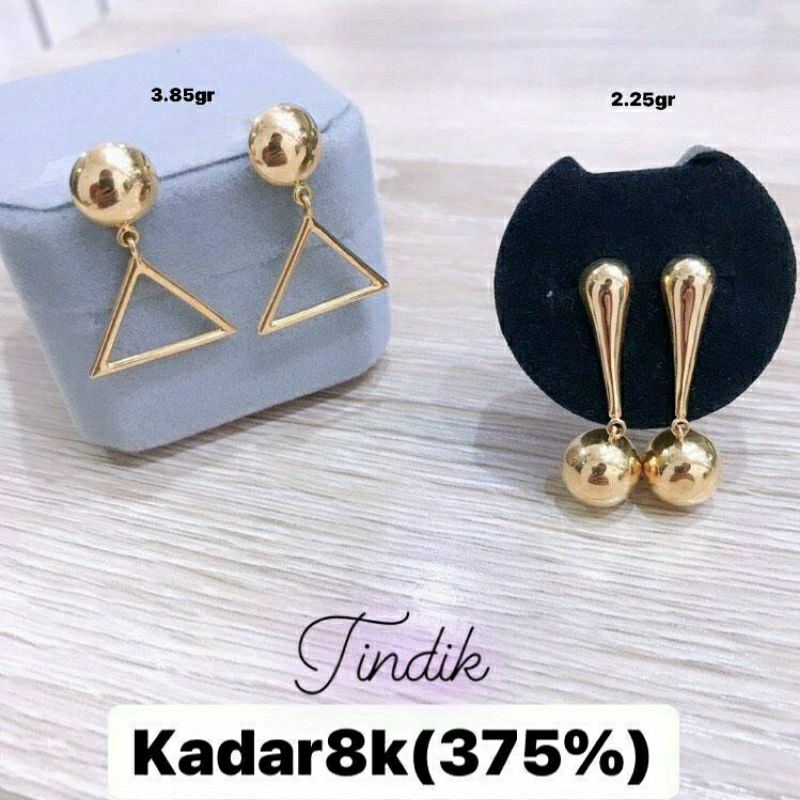 Tindik emas asli kadar 375 37.5% toko emas toko mas kado mas