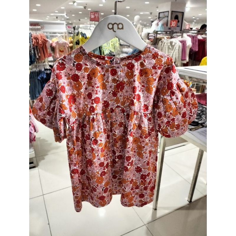 QNA Baju Dress Anak Perempuan Usia 1-4 Tahun Flower