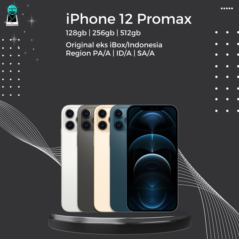 HANDPHONE IP 12 PROMAX 128GB 256GB 512GB SECOND ORIGINAL FULLSET EX INDONESIA/IBOX