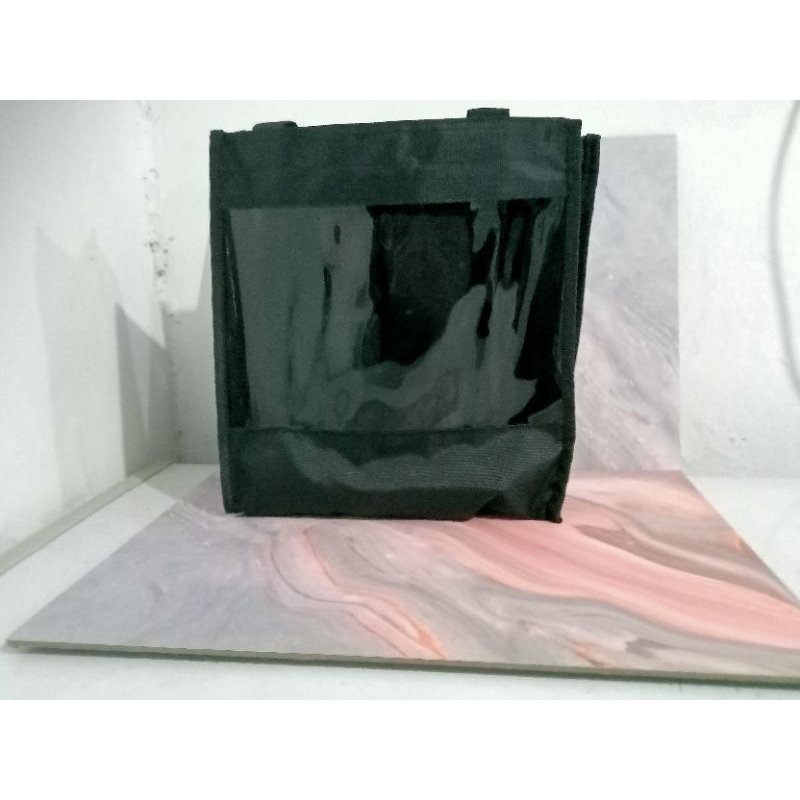 Tas Transparan Wanita Tote bag Hitam Pekat