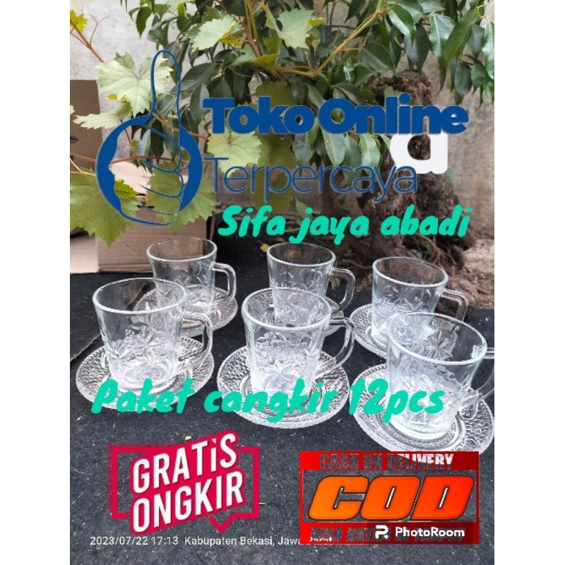 paket cangkir kopi mewah/gelas kopi set/cangkir kopi bahan kaca/gelas gagang/gelas kopi tahan panas