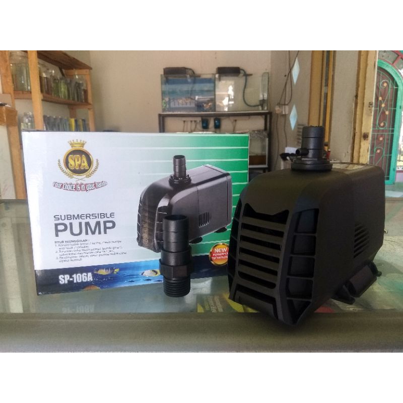 Mesin Pompa Celup Aquarium, kolam, hidroponik Submersible / Water Pump SPA SP-106A 50watt