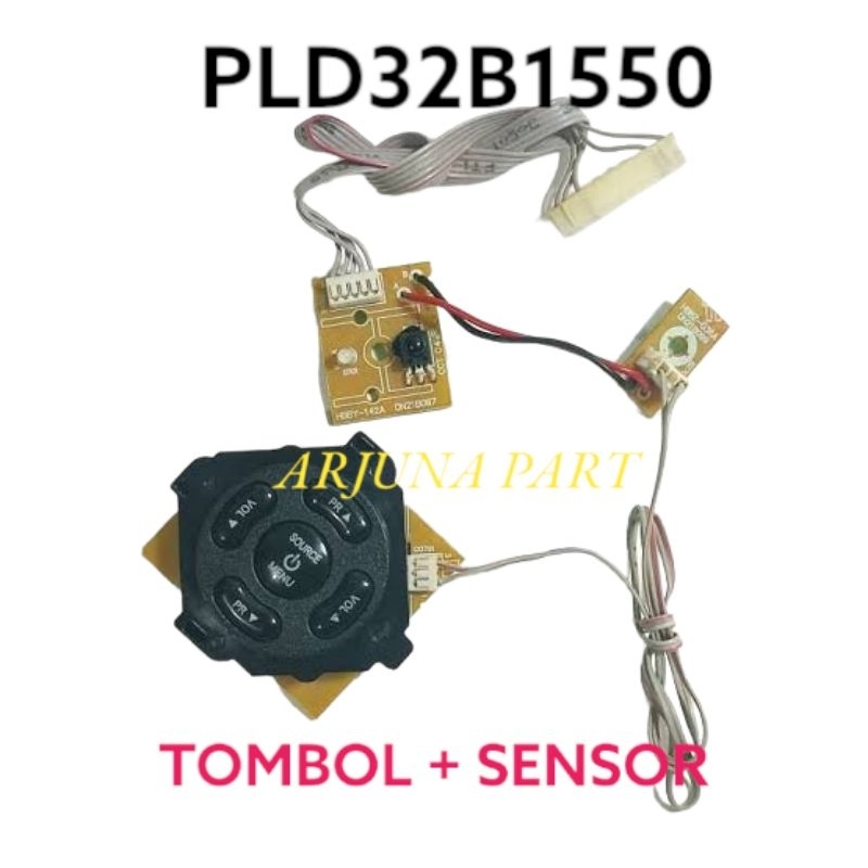 SENSOR + TOMBOL TV POLYTRON PLD32B1550 / SENSOR IR PLD32B1550 / TOMBOL DAN SENSOR TV POLYTRON 32B155