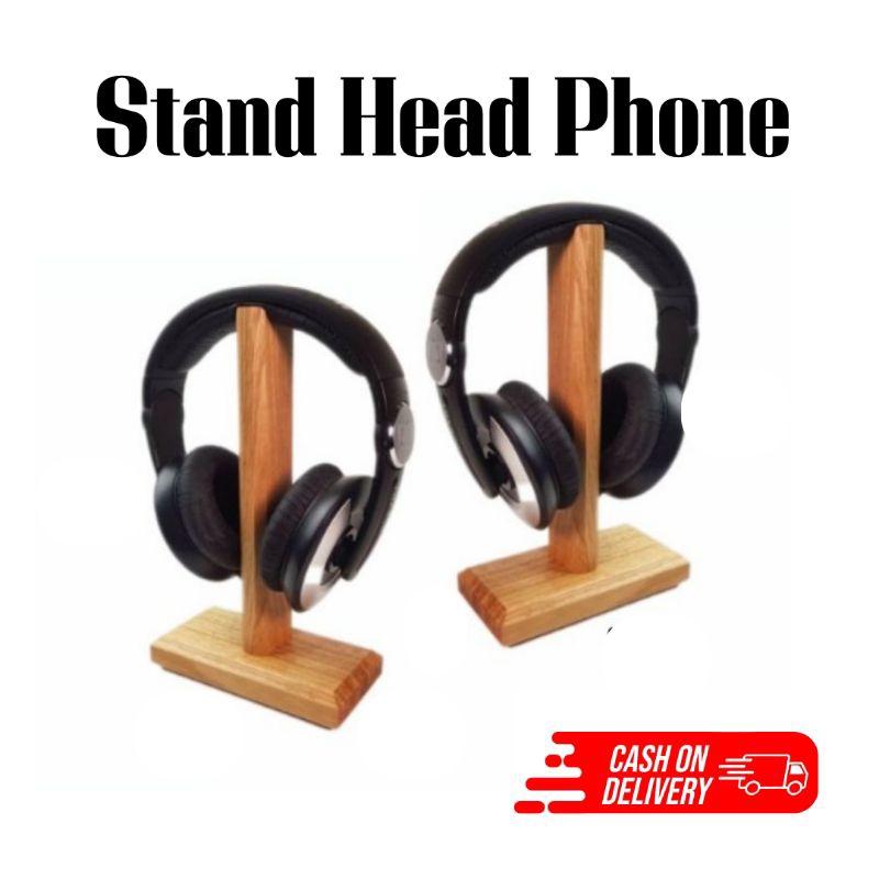 Stand Head Phone Kayu