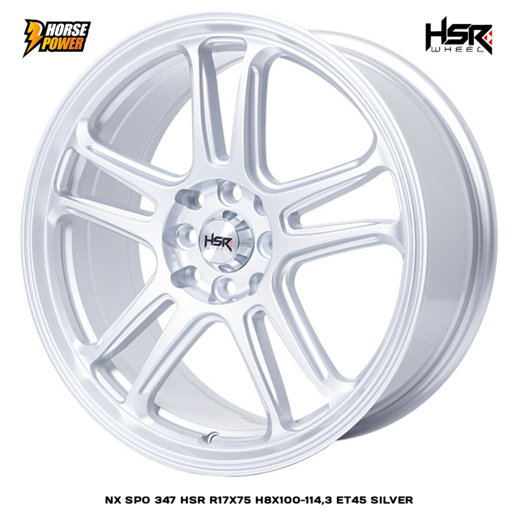 Velg Mobil R17 • Hsr Wheel Nx Spo • Untuk Mobil 4 Baut Roda • Ring17 Double Pcd 4x100 / 4x114.3