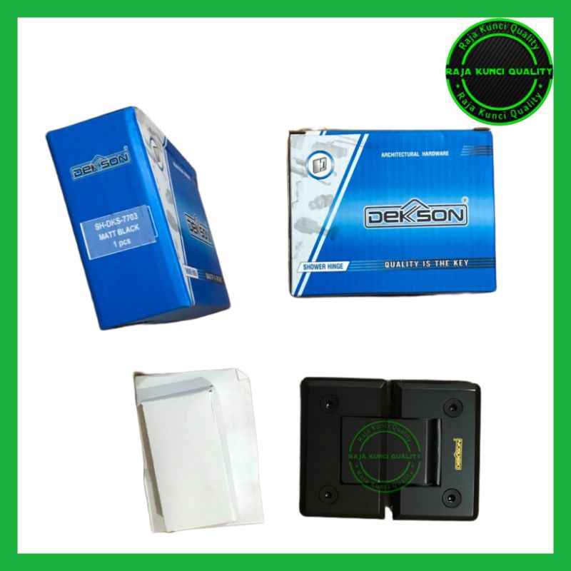 SHOWER HINGE MATT BLACK DEKSON ENGSEL PINTU KACA KE KACA HITAM DEKSON ORIGINAL