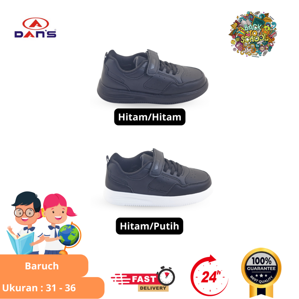 Sepatu Sneakers Anak Laki - Laki (SD) Dans Baruch Original