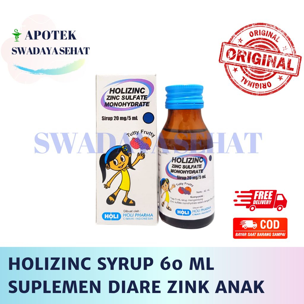 HOLIZINC SYRUP 60ML - Zink Suplemen Zinc Diare Anak Bayi