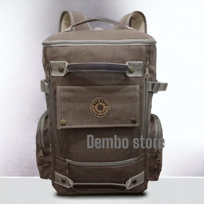TAS KANVAS TAS RANSEL KANVAS TAS PUNGGUNG BACKPACK TAS RANSEL BAHAN KANVAS TAS RANSEL PRIA TAS PRIA 