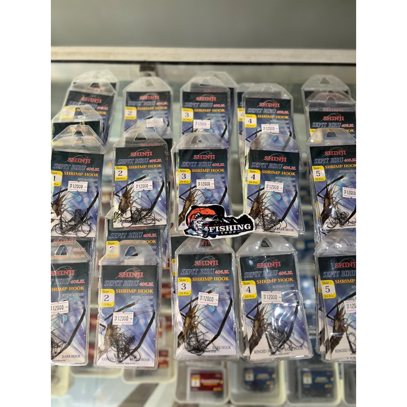 KAIL UDANG SHINJI SEPIT BIRU KAIL MATA KAIL UDANG BAGONG RINGGED HOOK(BERLUBANG)