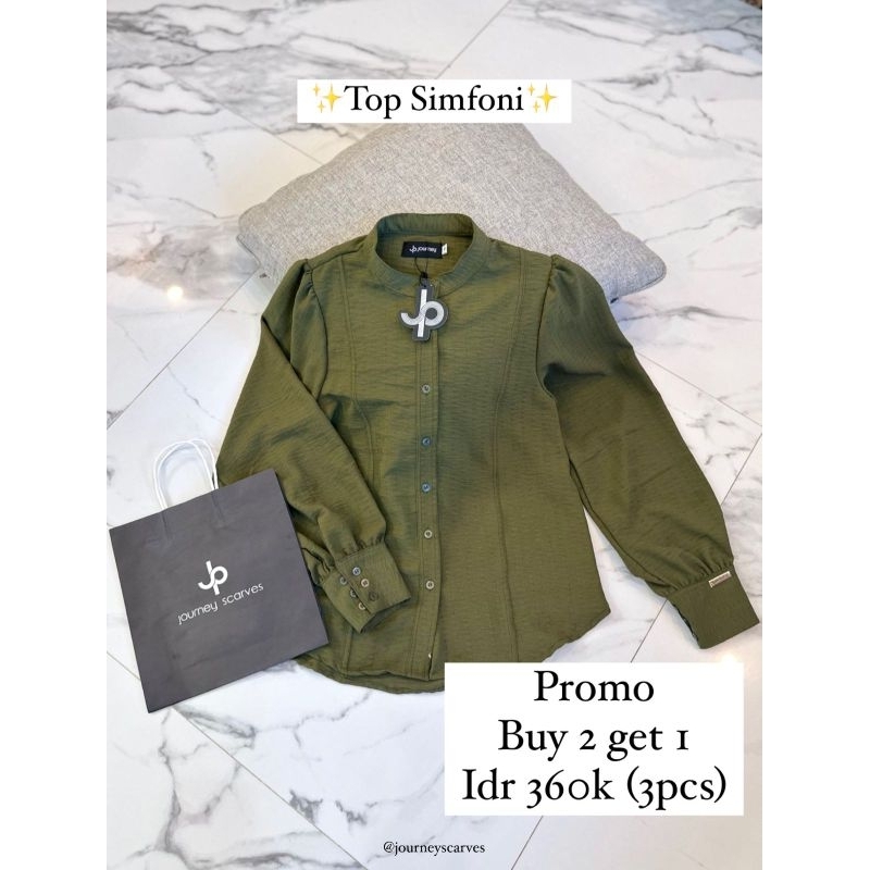 top simfoni By journey scarves 100%Original - atasan wanita-kuliah-kerja-