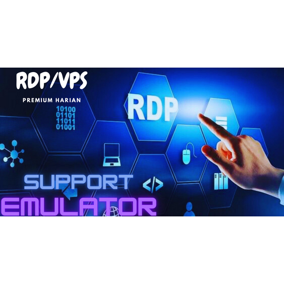 Remote Dekstop Protokol RDP/VPS Premium Harian 3 harian 8 Core 32 GB Support Emulator