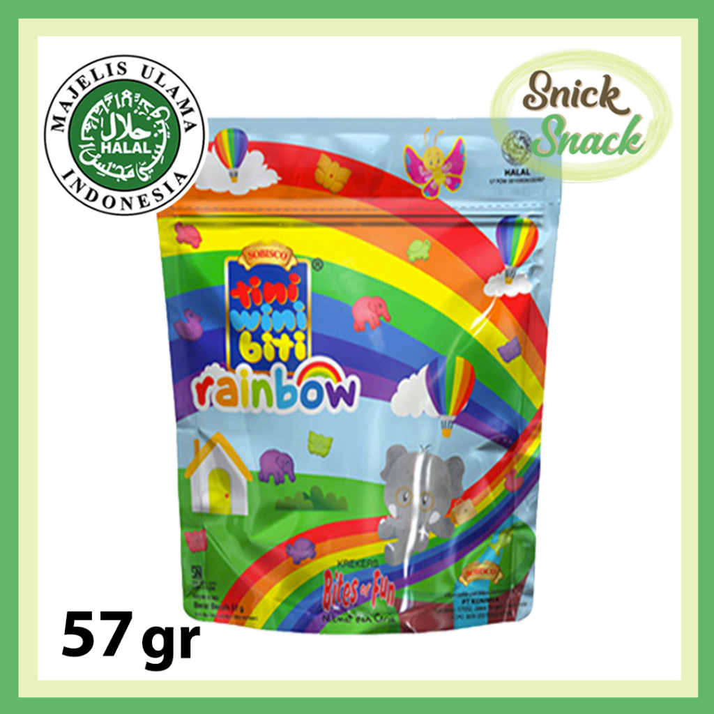 

Biskuit Tini Wini Biti Warna Rainbow Biscuit Pouch 57 gr Cemilan Snack Anak Anak