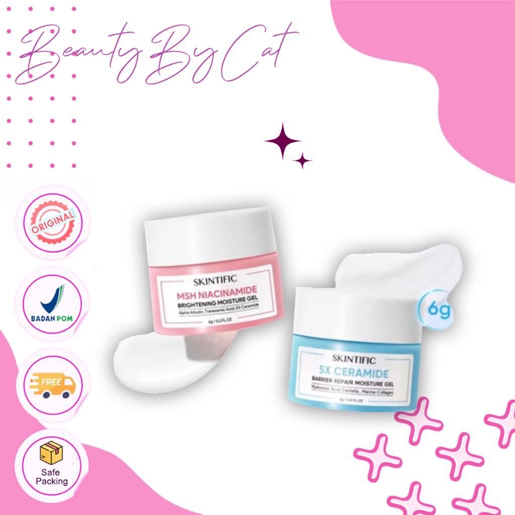 SKINTIFIC MINI - SKINTIFIC 5X Ceramide & MSH Niacinamide Moisturizer Size Mini 6gr | beautybycat