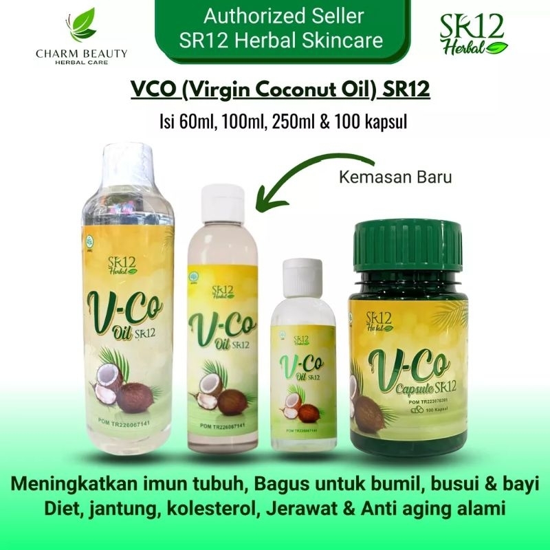 SR12 Vco Vico Oil Cair Kapsul Caps - Minyak Kelapa Murni