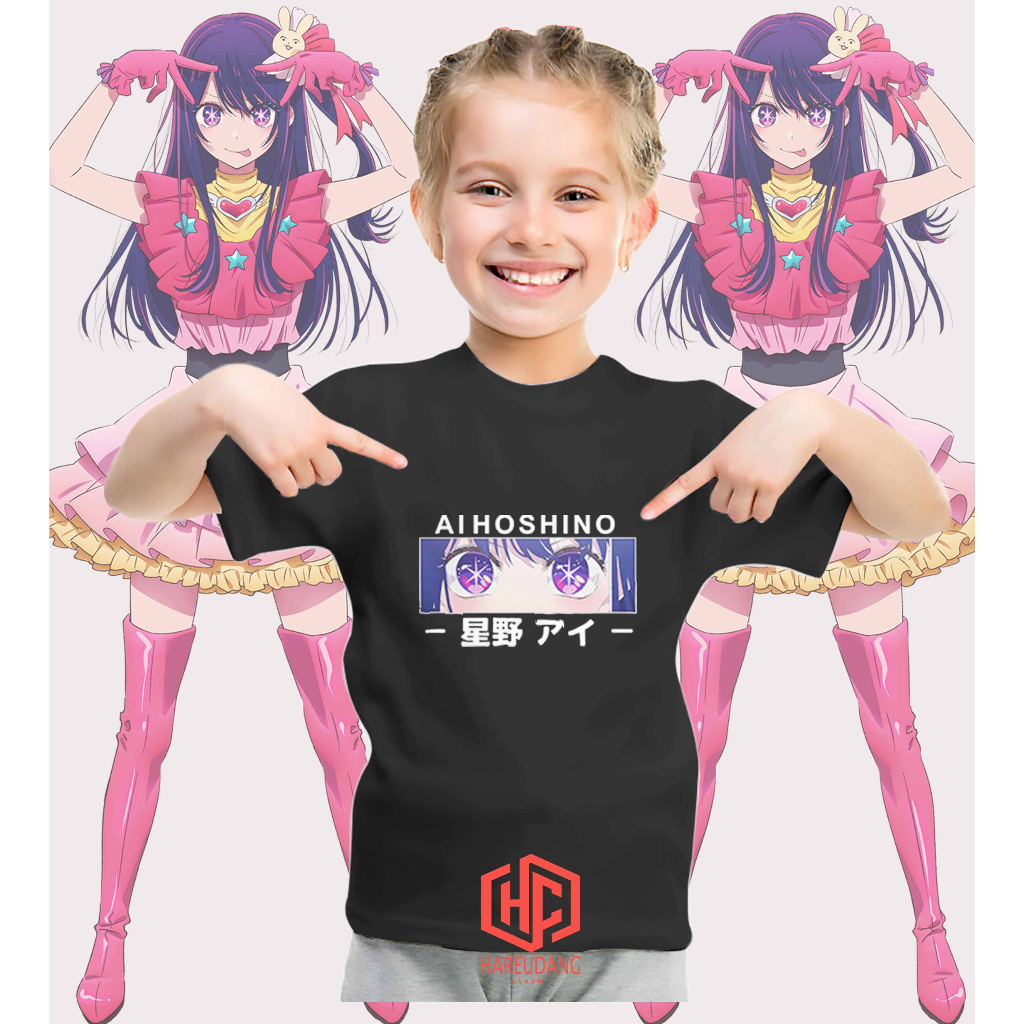 kaos anak oshi no ko karakter ai hoshino/ tshirt anak oshi no ko /tshirt oshi no ko/kaos anak oshi n