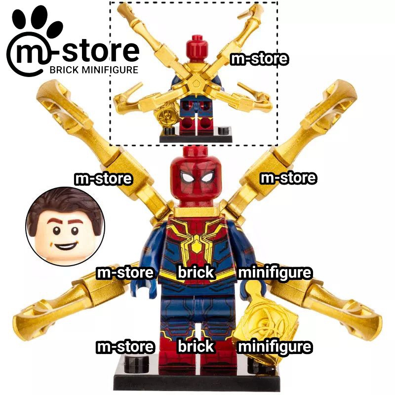 brick spiderman spider-man doctor strange mysterious cube mini toy  figure