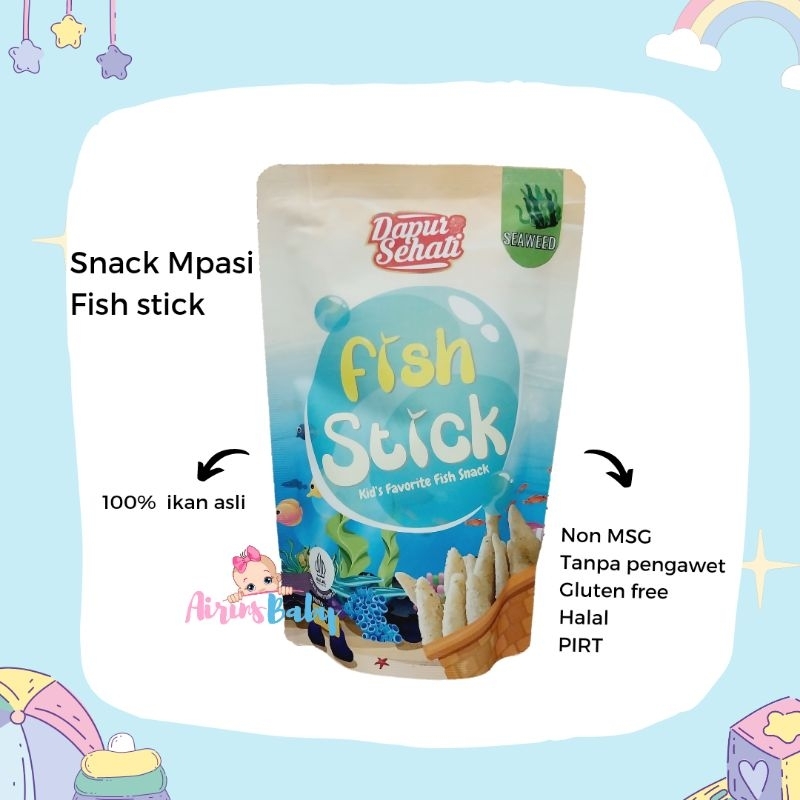 

FISH STICK DAPUR SEHATI STIK IKAN CEMILAN MPASI SNACK MPASI KERUPUK MPASI KRUPUK NON MSG TANPA PENGAWET