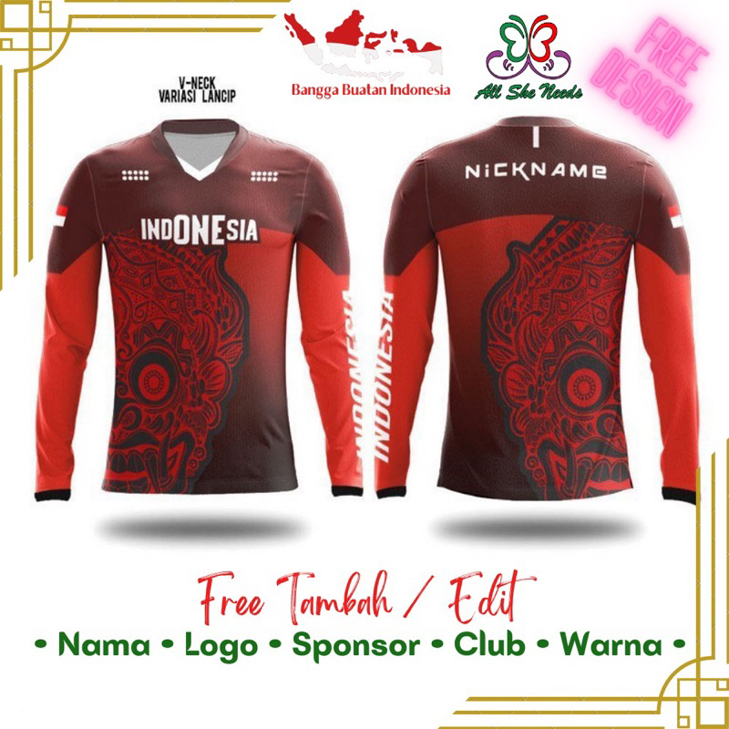 Jersey Sepeda Custom Printing | Baju Kaos Merah Putih INDONESIA | Wayang Culture Dirgahayu Garuda