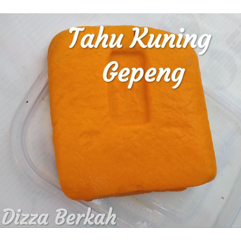 

TAHU KUNING GEPENG/TAHU TAKWA/TAHU OREN/1 pc/Enak/Dizza Berkah