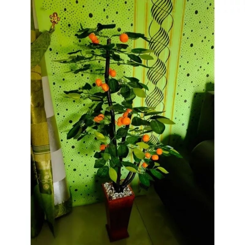 Pohon Jeruk Artificial Pohon Plastik Jeruk 150 Cm