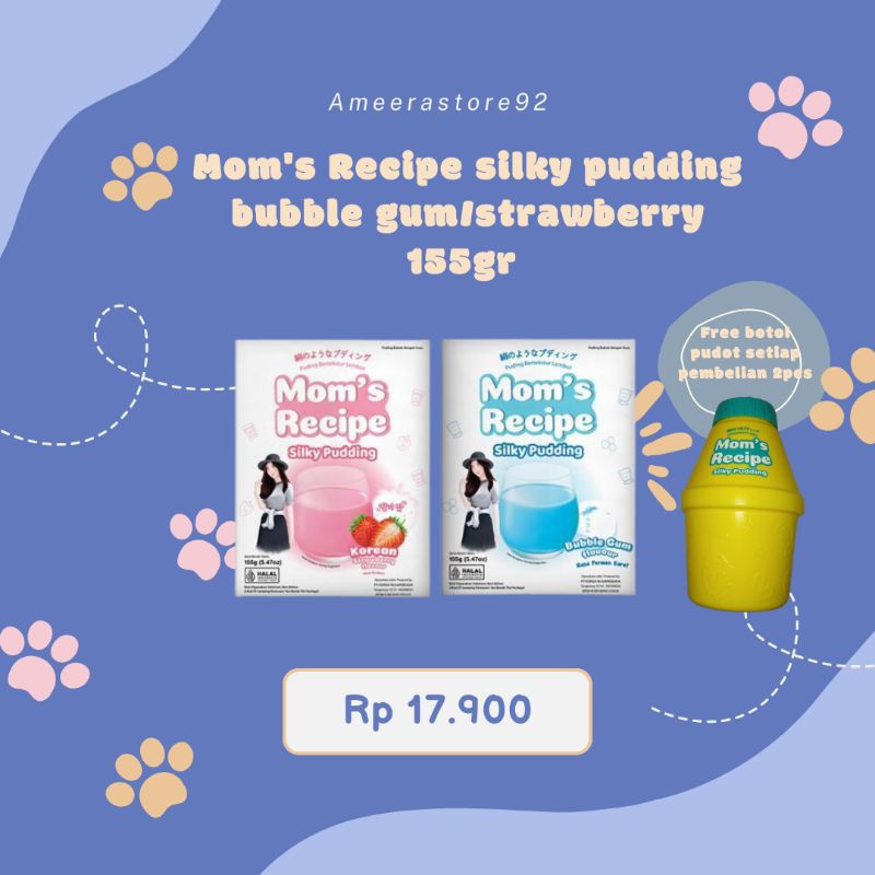 

MOM'S RECIPE SILKY PUDING 155GR FREE BOTOL LUCU