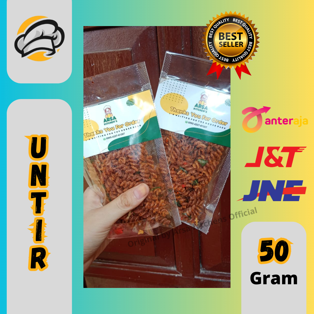 

TERLARIS | Makaroni Pedas Spiral/ UNTIR UNTIR Cemilan Renyah Enak Powered by Arsa Kitchens Official | BISA COD
