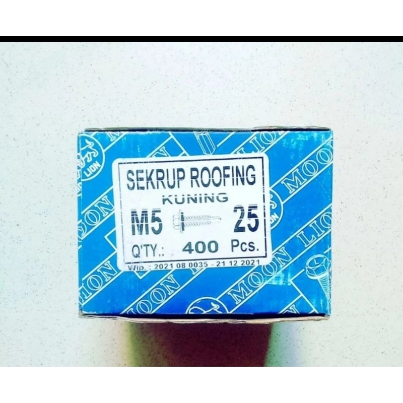 SEKRUP ROOFING KUNING 12X25 MOON LION ECERAN /SEKRUP ROOFING 2,5CM MOON LION